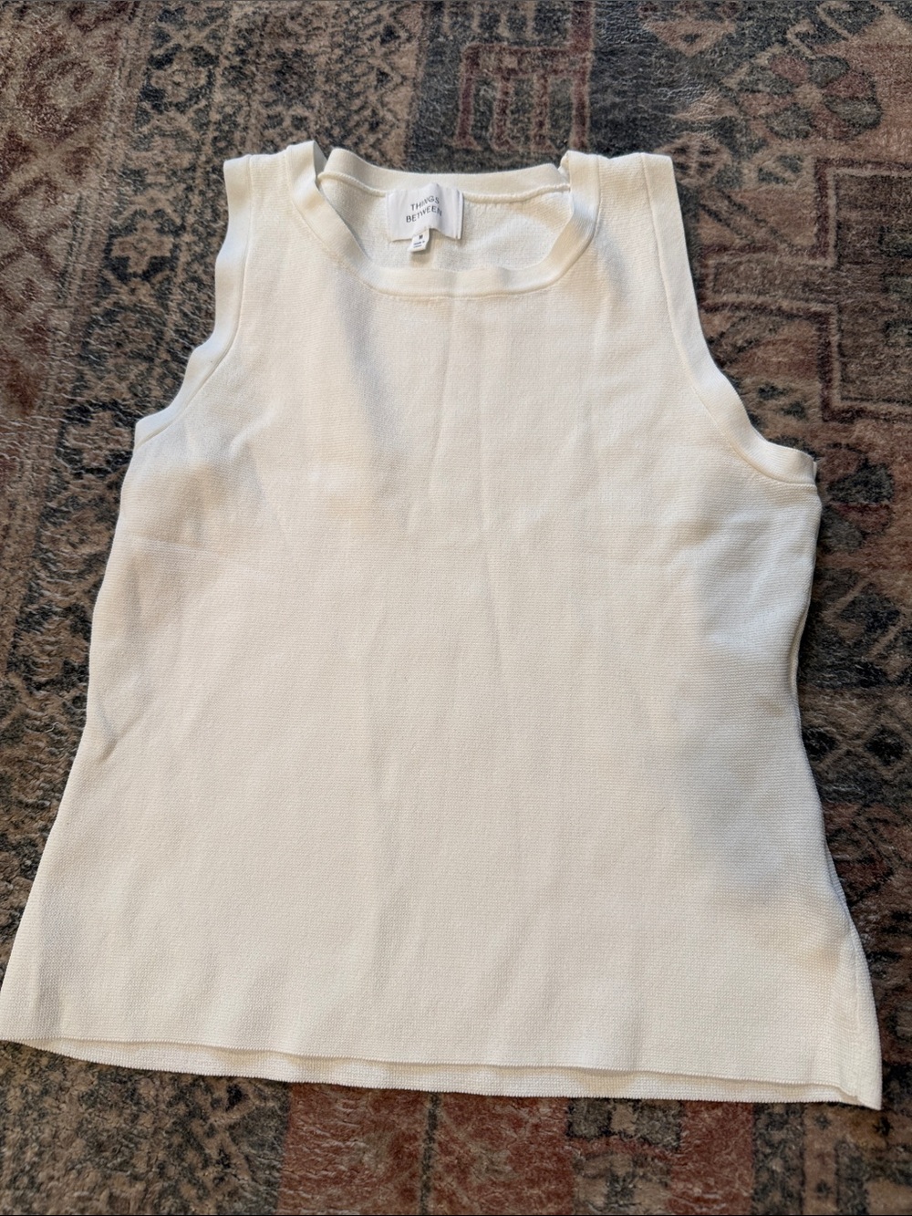 Things between White Sleeveless Tank Top
